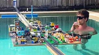 He Built The Longest Lego Train Track in the World in his Backyard