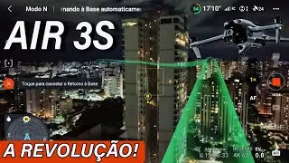 AIR 3s RTH avançado e sensores 360° no 1° vôo noturno!