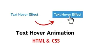 HTML CSS Text Animation On Hover Effect | Simple Text Animation HTML & CSS