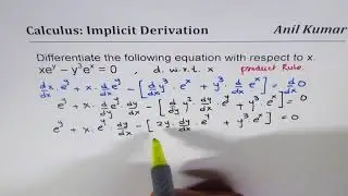 Implicit Derivative of Exponential Function xe^y - y^3e^x = 0 with Chain Rule IBSL AP Calculus