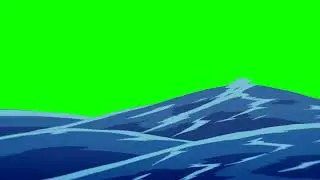 БУШУЮЩЕЕ МОРЕ на ЗЕЛЕНОМ ФОНЕ ФУТАЖ (АНИМАЦИОННОЕ)