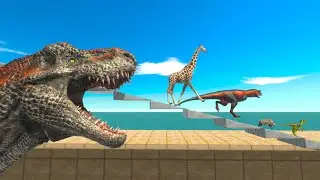 4 Basement T-Rex Challenge - Rescue King Kong | Animal Revolt Battle Simulator