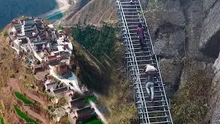 The most amazing way home | Life in a cliff village in China