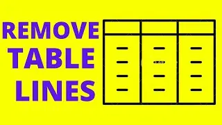 How to REMOVE - TABLE -  LINES in Google Docs 2020 - FAST