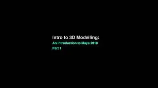 Getting Started with Autodesk Maya 2019 - Part 1