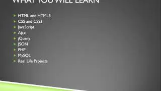 Become a Professional Web Developer Course  |  What You Will Learn