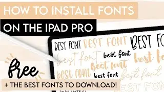 How to Install Fonts on the iPad Pro + BEST free fonts! 🎉