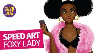 SPEED ART Ilustra Vetorial – Foxy Lady