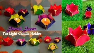 DIY Diwali Candle Holder | Beautiful Diya Holder| Tea Light Candle Holder| Diwali Craft ideas..