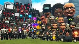 TV MAN TITAN, SPEAKERMAN CRAZY AND CAMERAMAN BULK VS ALL 1-72 SKIBIDI TOILET BOSSES (Garry's Mod)