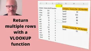 How to return multiple rows with a VLOOKUP function