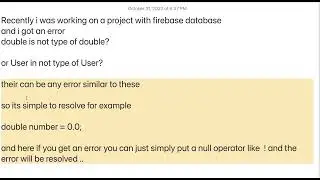 double is not sub type of double? Error Resolved.  Flutter