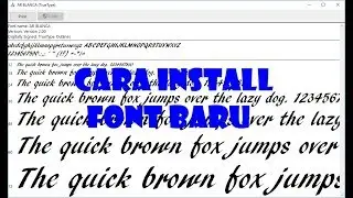 Cara Menambah Font Baru - Install Font