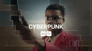 Premium Overlays Cyberpunk (After Effects - Premiere Pro MOGRTs)