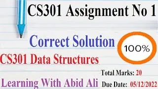CS301 Assignment No 1 | CS301 Assignment No 1 Solution Fall 2022-23 | CS301 Assignment 1 Solution