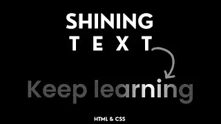 Shining Text Animation Effect Using HTML & CSS | FrontendDUDE