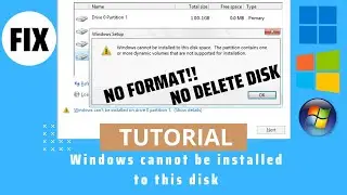 FIX Windows cannot delete or format Disk. Windows can not be installed. Dynamic volumes Win 11 10