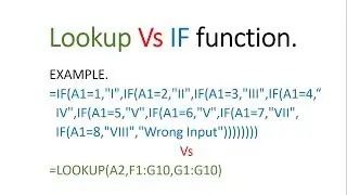 Nested If vs Lookup function.