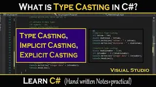 Type casting and types | Implicit and Explicit casting in C# | Class 01.5 | Learn C# | #csharp