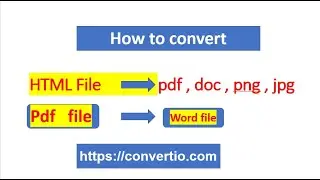 How to convert HTML file Into Docx file, pdf file etc | Convert pdf file into document file