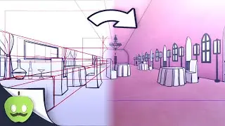 Drawing 2D Backgrounds for Animation - Full process and workflow