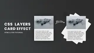 CSS Layers Card Hover Effect | HTML & CSS Tutorial