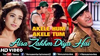 Aisa Zakhm Diya Hai - HD VIDEO SONG | Aamir khan & Manisha| Akele Hum Akele Tum| 90s Best Love Song