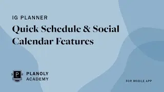 Using Quick Schedule & Social Calendar for IG Auto-Posting (App Guide)