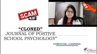 #ResearchSCAM! |Journal of Positive School Psychology| #ClonedJournal