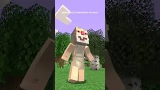 Дед качается в лесу с огромной головой в minecraft! 😱