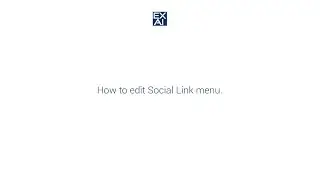 How to edit Social link menu.