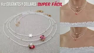 COMO HACER COLGANTE Y COLLAR SÚPER FÁCIL📿| COLGANTE BURBUJAS DE CUENTAS | COLLAR CHOKER DE CUENTAS