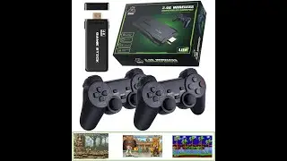 Retro Console Game Stick Wireless per Videogiochi Con 2 Controller Gamepad Joystick per PC TV 4K SD