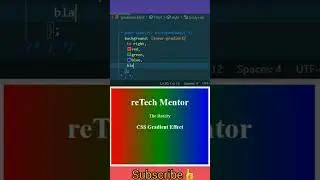 CSS Gradient Effect #css #csseffect #retechmentor #frontend