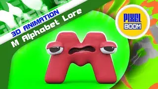 Green Screen Letter M Alphabet Lore 3D Animation - PixelBoom