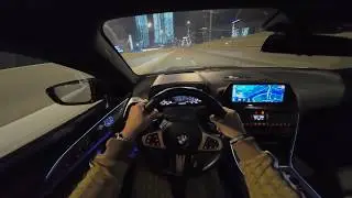 BMW 840i Stage 2 от ПЕРВОГО ЛИЦА | По ночной Москве | POV driving