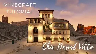 ☀️ Chic Desert House🌴 - Aesthetic Vanilla Minecraft Tutorial