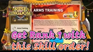 Arms Training Lohar! Best Skill Order To Get Rank 1! Rise of Kingdoms