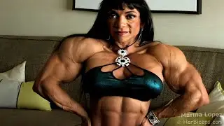 Marina Lopez Muscle woman Female bodybuilder.