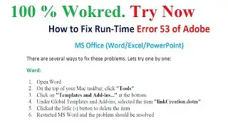 How to Fix Run Time Error 53 on your MacBook, Windows, or Adobe Software