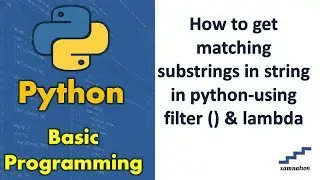 How to get matching substrings in string in python-using filter () & lambda