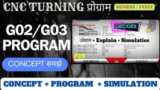 Radius काटना सीखे G02 G03 PROGRAMMING || DIFFRENCE BETWEEN G02 AND G03 || CNC PROGRAMMING IN HINDI