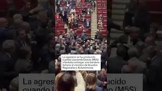 ITALIA | BATALLA campal en el PARLAMENTO entre diputados de la Liga y del Movimiento 5 Estrellas