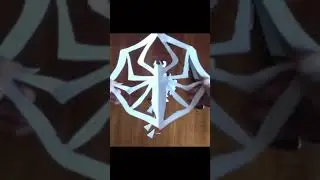 How to make spider man logo on paper cut