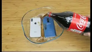 Samsung Galaxy S9 Plus vs iPhone X Coca Cola Freeze Test 24 Hours