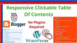 Table Of Contents: Build responsive TOC without Plugins