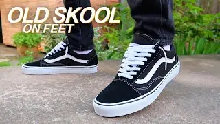 Vans Old Skool (Black & White) On Feet!
