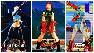 Street Fighter 6 Cammy Win Pose Comparison (SF2, SFAlpha3, SF4, SF5)