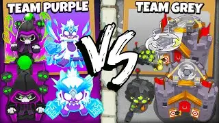 PURPLE vs GREY Towers in BTD 6!