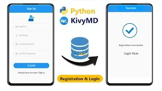 Database-Driven User sign up & sign  application in Python KivyMD